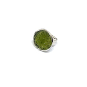 Anillo zamak olivina adaptable redondo